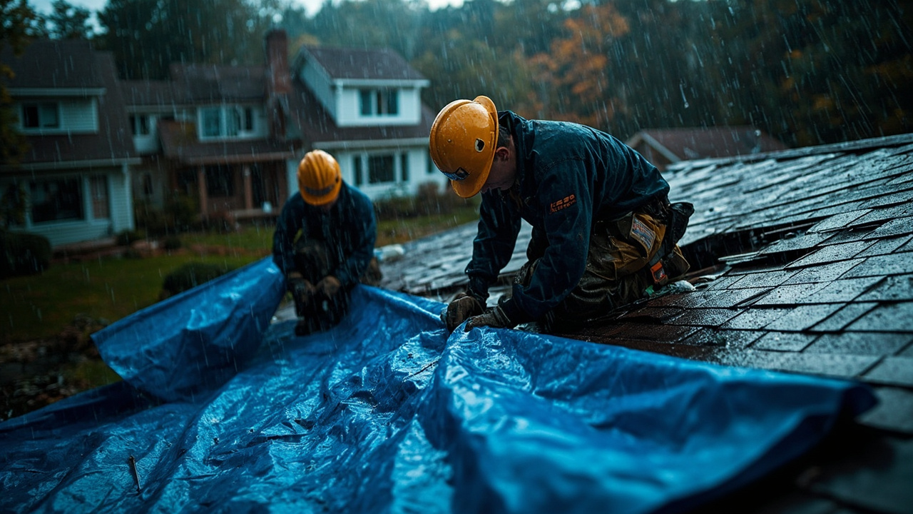 Emergency Roof Leak Tarping in San Diego – 24/7 Dispatch Stops Water Damage in Minutes