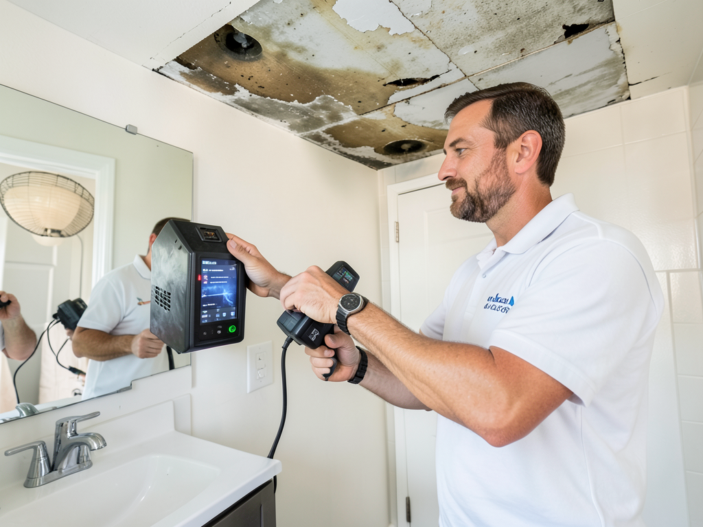 Managing a second story bathroom leak in your nati